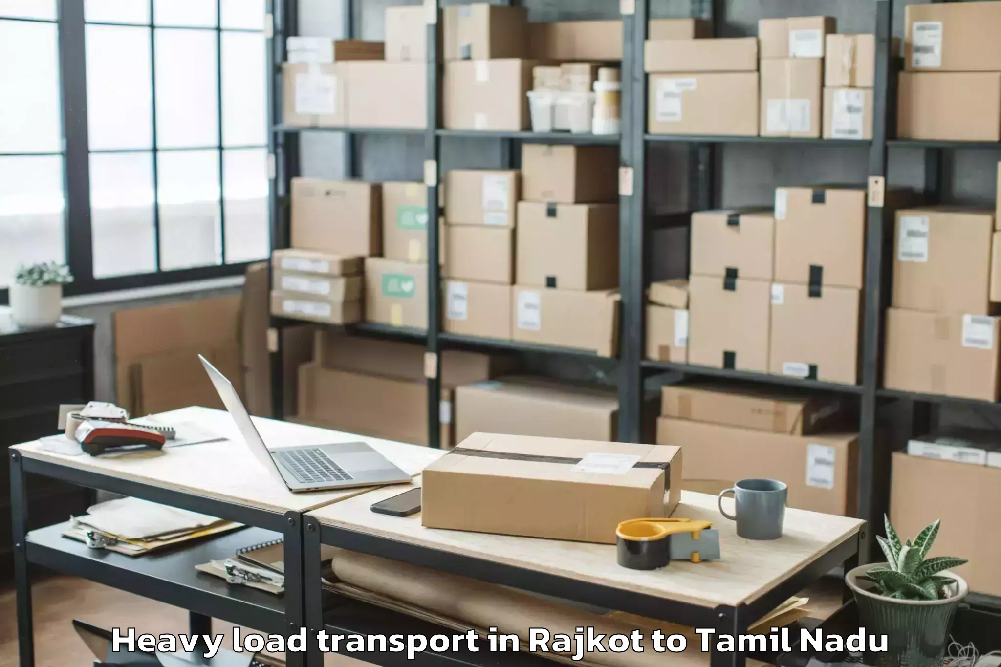 Book Rajkot to Wallajah Heavy Load Transport Online